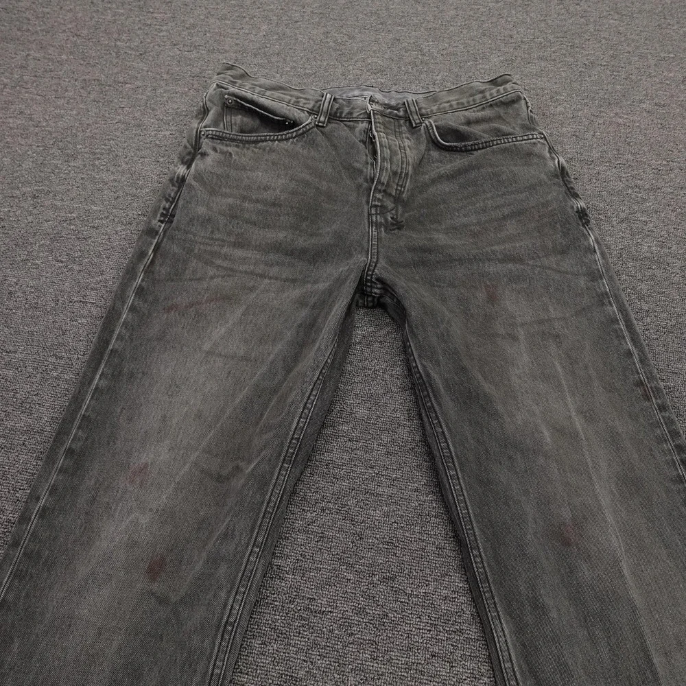 Ksubi Anti K Mekanik Jeans Mens 32x30 Gray Dark Wash Relaxed Fit Straight Denim